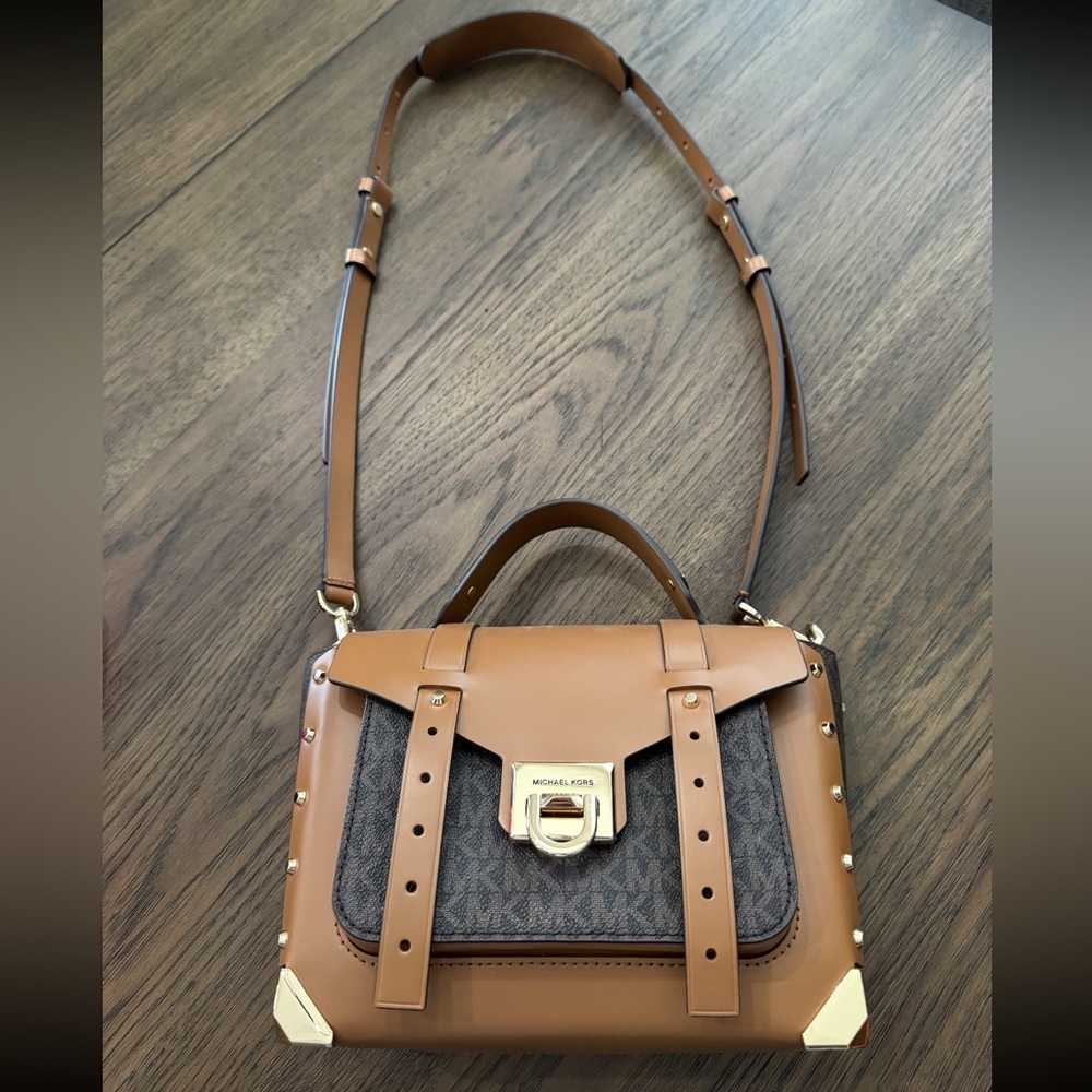 Michael Kors Brown and Black Crossbody Bag